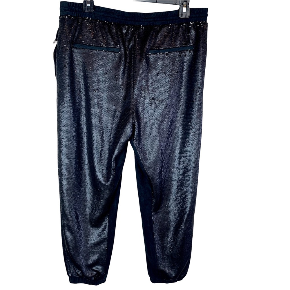 Anthropologie Sequined Maria Joggers Black Sequin Medium - Picture 14 of 16